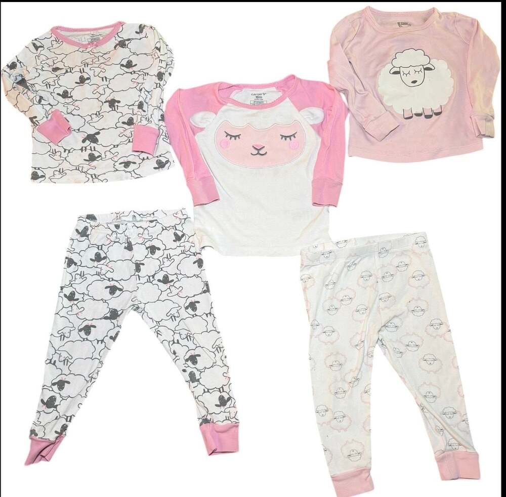 Carter's & Wonder Nation 18M Sheep Pajama‎ Bundle 5-Piece Set